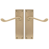 Victorian Lever Latch in Polished Brass Unlacquered