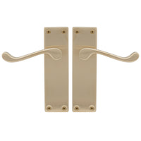 Victorian Lever Latch in Satin Brass Unlaquered