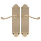 Victorian Lever Latch in Satin Brass Unlaquered