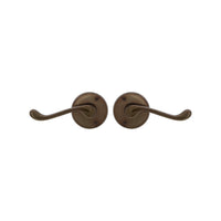 Victorian Round Rose Lever Set in Antique Bronze