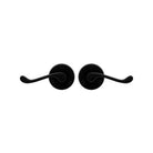 Victorian Round Rose Lever Set in Matt Black