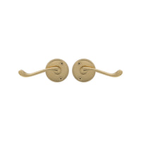Victorian Round Rose Lever Set in Polished Brass