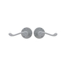 Victorian Round Rose Lever Set in Satin Chrome