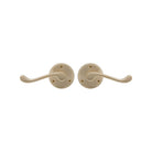 Victorian Round Rose Lever Set in Satin Brass Unlaquered