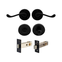 York - Round Rose Privacy Set in Matt Black