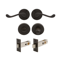 York - Round Rose Privacy Set in Vintage Bronze
