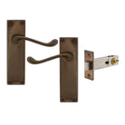 York Square Longplate - Passage Set in Antique Bronze