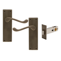 York Square Longplate - Passage Set in Roman Brass