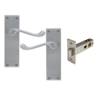 York Square Longplate - Passage Set in Satin Chrome