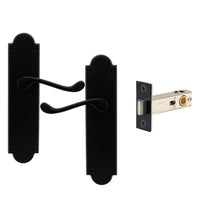 York Victorian Longplate - Passage Set in Matt Black