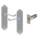 York Victorian Longplate - Passage Set in Satin Chrome