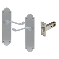 York Victorian Longplate - Passage Set in Satin Chrome