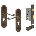 York Victorian Longplate - Euro Locking Set in Oil Rubbed Bronze