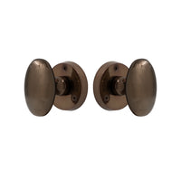 Knob Latch Oval in Antique Bronze
