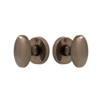 Knob Latch Oval in Natural Bronze