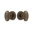Knob Latch Oval in Roman Brass
