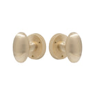 Knob Latch Oval in Satin Brass Unlaquered