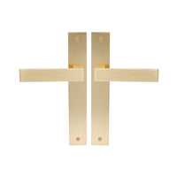 Galaxy - Pegasus Elite Longplate Lever Set in Matt Satin Brass