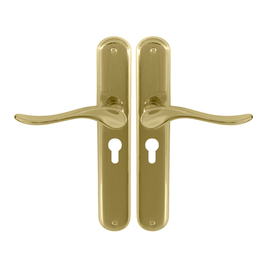 Haven Oval Backplate E48 Keyhole in Polished Brass