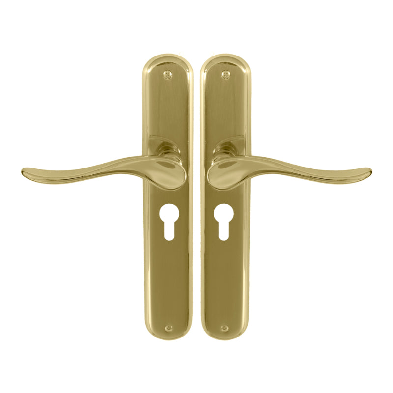 Haven Oval Backplate E48 Keyhole in Polished Brass