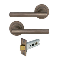 Charleston Round Rose Passage Set in Natural Bronze
