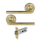 Chalet Round Rose Passage Set in Polished Brass