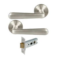 Villa Round Rose Passage Set in Brushed Nickel