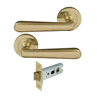 Villa Round Rose Passage Set in Polished Brass