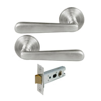Villa Round Rose Passage Set in Satin Chrome