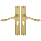 Villa Oval Longplate E85 Keyhole in Matt Satin Brass