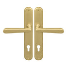 Villa Oval Longplate E48 Keyhole in Matt Satin Brass
