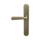 Villa Longplate Oval Dummy Lever - RH in Roman Brass