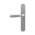 Villa Longplate Oval Dummy Lever - RH in Satin Chrome