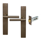 Charleston Longplate Square Passage Set in Antique Bronze