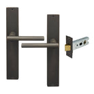 Charleston Longplate Square Passage Set in Dark Roman Brass