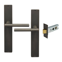 Charleston Longplate Square Passage Set in Dark Roman Brass