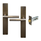 Charleston Longplate Square Passage Set in Oil Rubbed Bronze
