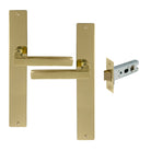 Federal Longplate Square Passage Set in Polished Brass