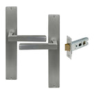 Federal Longplate Square Passage Set in Satin Chrome