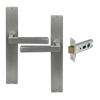 Federal Longplate Square Passage Set in Satin Chrome