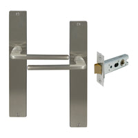 Chalet Longplate Square Passage Set in Brushed Nickel