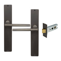 Chalet Longplate Square Passage Set in Dark Roman Brass