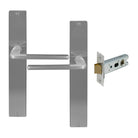 Chalet Longplate Square Passage Set in Satin Chrome