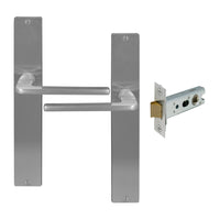 Chalet Longplate Square Passage Set in Satin Chrome