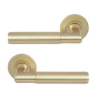 NIDO - Lumina Rose Lever Set - Plain in Unlacquered Satin Brass