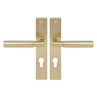 NIDO - Lumina Longplate Lever Set - Plain in Unlacquered Satin Brass