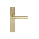 NIDO - Lumina Longplate Dummy Lever LH - Plain in Unlacquered Satin Brass
