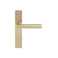 NIDO - Lumina Longplate Dummy Lever LH - Plain in Unlacquered Satin Brass