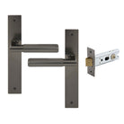 NIDO - Sona Longplate Passage Set - Includes Latch in Graphite Nickel