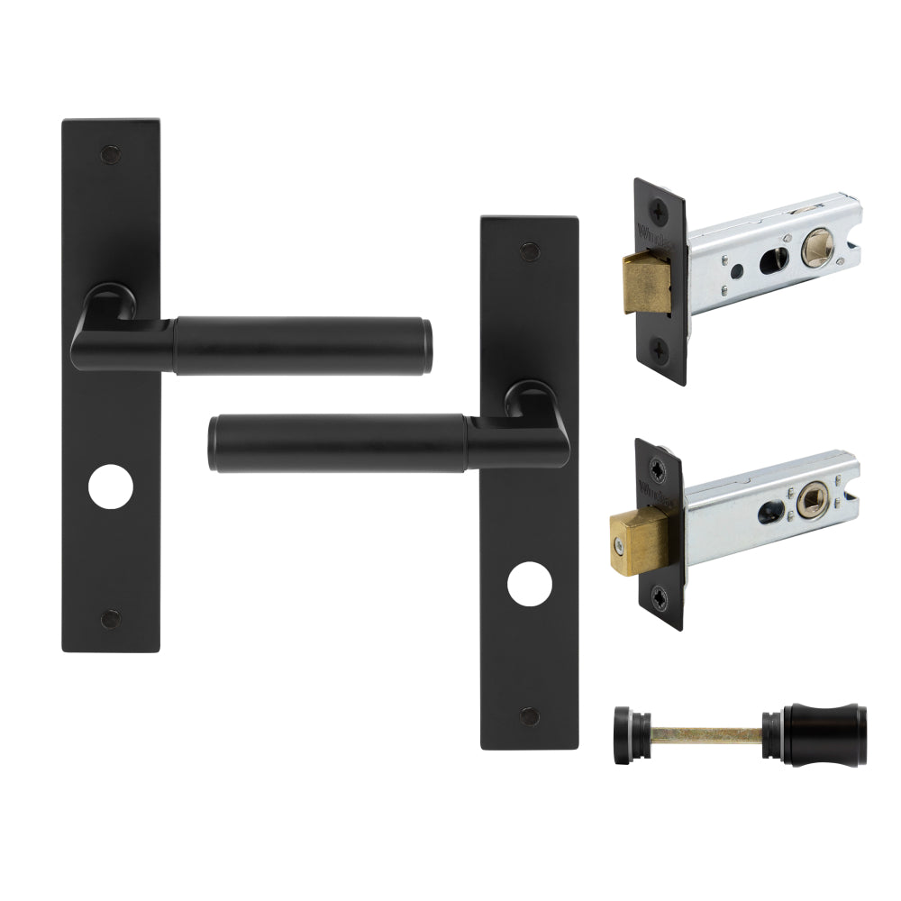 NIDO - Sona Square Backplate Privacy Set in Matt Black